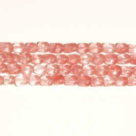 Cherry Quartz 8x10mm  Nugget Beads - 8 Inch Strand