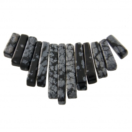 13 Piece Snowflake Obsidian Collar Set - Pack of 1