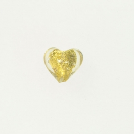 Baby Foil Heart Crystal/Yellow Gold Foil, Approx. Size 14mm