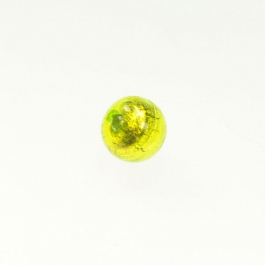 10mm Foil Round Lime/Yellow Gold, Size 10mm