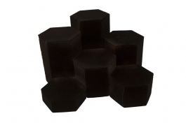 6 pc. Black Velvet Hexagon Riser Set