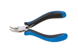 4-1/2 Inch Bent Chain Nosed Pliers with Ergonomic Handles