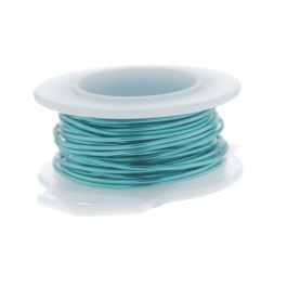 26 Gauge Round Silver Plated Pacific Blue Copper Craft Wire - 45 ft