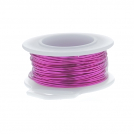 26 Gauge Round Silver Plated Fuchsia Copper Craft Wire - 90 ft
