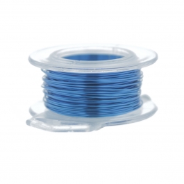 24 Gauge Round Silver Plated American Blue Copper Craft Wire - 30 ft