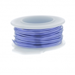 18 Gauge Round Silver Plated Lavender Copper Craft Wire - 20 ft