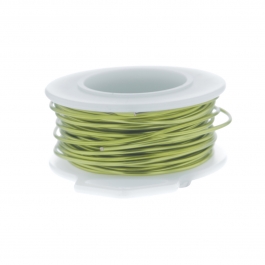 30 Gauge Round Silver Plated Peridot Copper Craft Wire - 90 ft