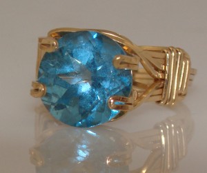 Swiss Blue Topaz Ring by Gail Maas