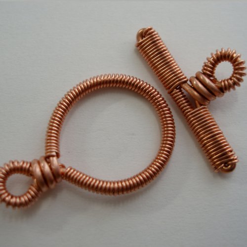 Coiled T-bar and Toggle Clasp