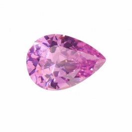 18x13mm Pear Pink Rose CZ - Pack of 1
