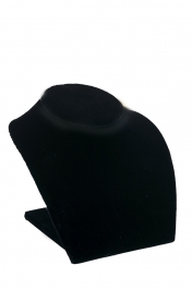 6x5x5 Inch Black Velvet - Low Profile Neck Bust - Pack of 1