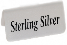 Sterling Silver Frosted Sign - Sold Individually